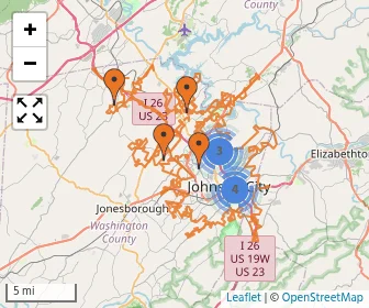 Area schools map